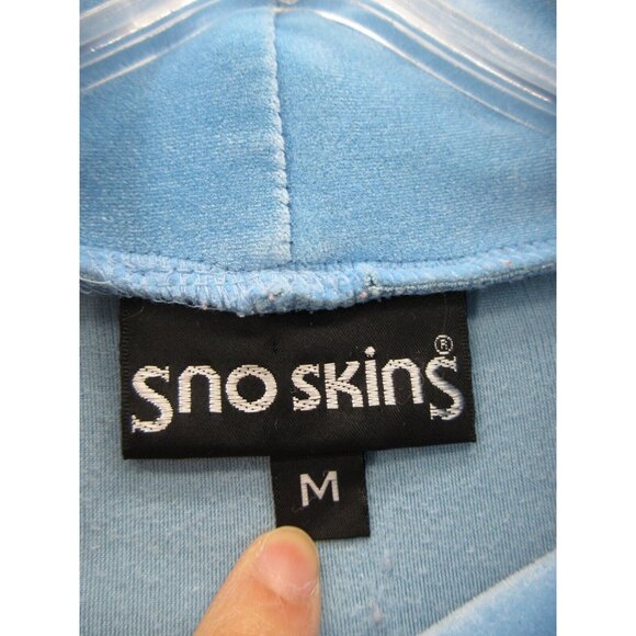 Sno Skins Top Medium Velour Turtleneck Shirt Pullover T Tee Stretch - Picture 8 of 10